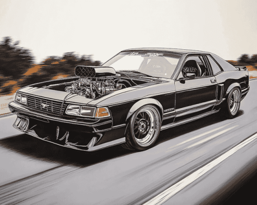 Mustang Fox Body Cars Diamond Painting