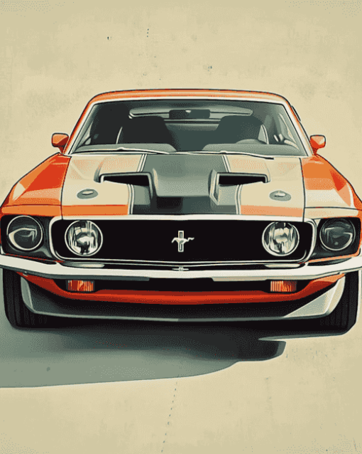 Mustang Mach 1 Vintage Diamond Painting