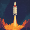 NASA Rocket Space Theme Diamond Painting