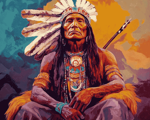 Native American Indian Chief Diamond Painting