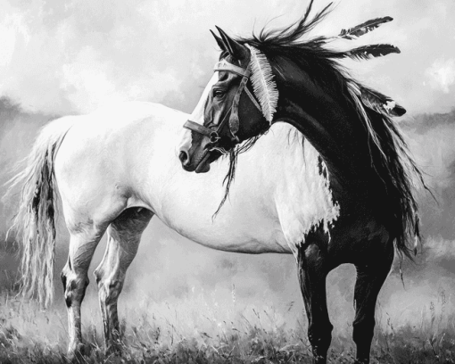 Native Horse Art Diamond Painting