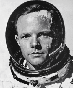 Neil Armstrong Monochrome Diamond Painting