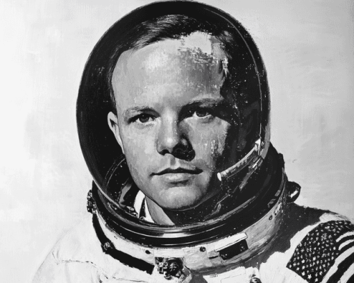 Neil Armstrong Monochrome Diamond Painting