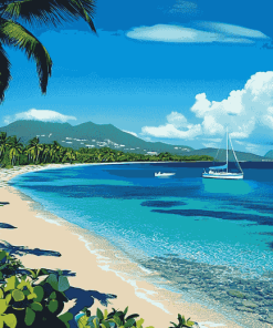 Nevis Island Beach Diamond Painting