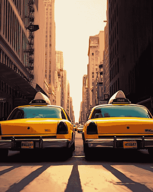 New York Taxi Car Diamond Painting