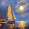 Night Sail Seascapes Diamond Painting