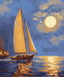 Night Sail Seascapes Diamond Painting