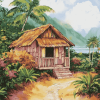 Nipa Hut Scenic Landscape Diamond Painting