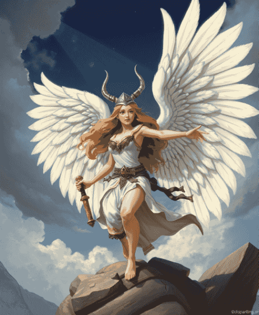 Norse Valkyrie Fantasy by Carl Emil Doepler Diamond Painting