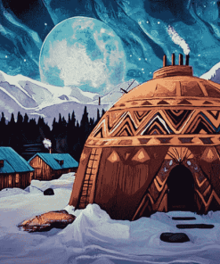 Northern Cabins Diamond Painting