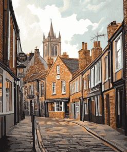 Norwich City Streets Skyline Diamond Painting