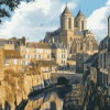 Notre Dame Boulogne Cityscape Diamond Painting