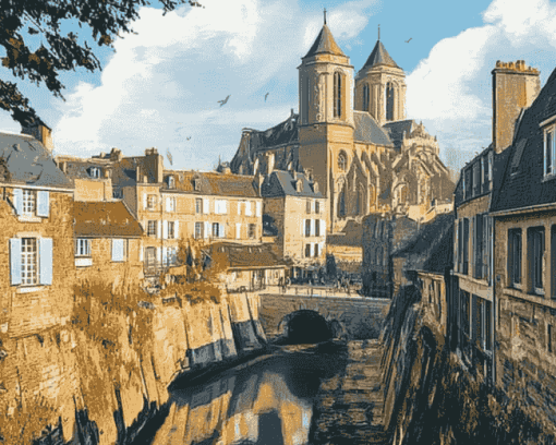 Notre Dame Boulogne Cityscape Diamond Painting