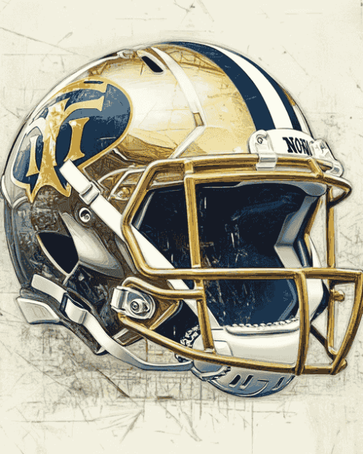 Notre Dame Helmet Football Diamond Painting