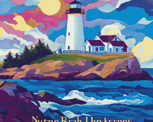 Nubble Lighthouse York Maine Diamond Painting