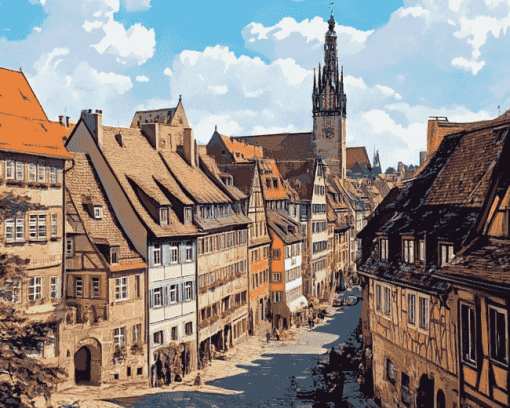 Nuremberg Cityscape Diamond Painting