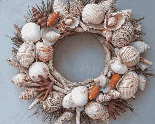 Ocean Shell Wreath Diamond Painting