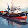 Oceanic Tug Boat Diamond Painting