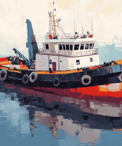 Oceanic Tug Boat Diamond Painting