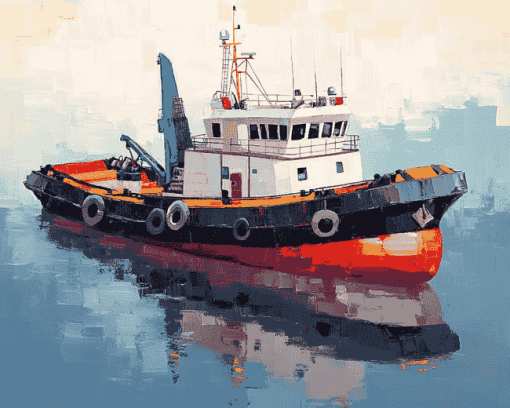 Oceanic Tug Boat Diamond Painting