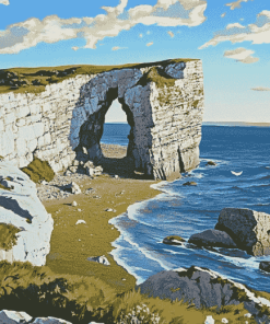 Old Harry Rocks Coastal View Diamond Painting