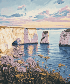 Old Harry Rocks Scenic Diamond Painting