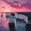 Old Harry Rocks Sunset in Dorset Diamond Painting