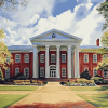 Ole Miss University Building Diamond Painting