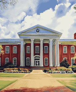 Ole Miss University Building Diamond Painting