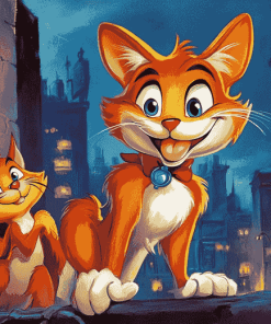 Oliver And Company Animals Diamond Painting