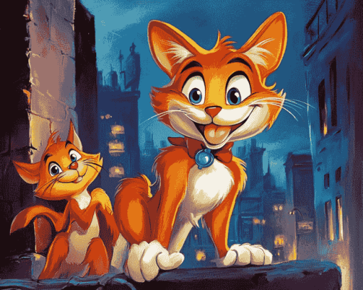 Oliver And Company Animals Diamond Painting