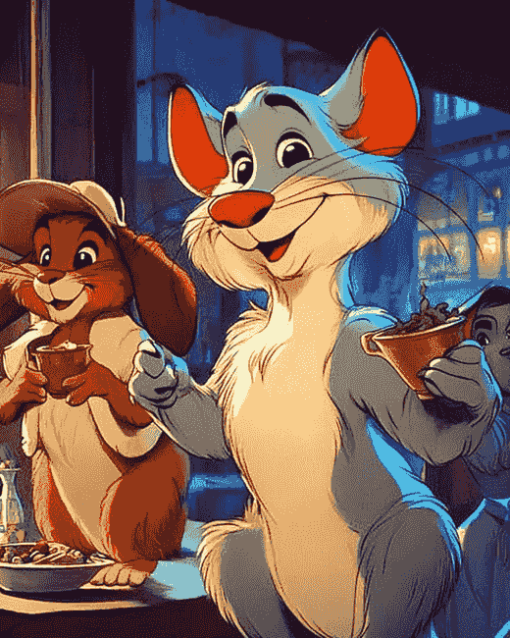 Oliver and Company Characters Diamond Painting