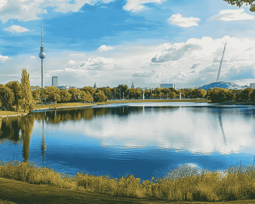 Olympiapark Scenic Diamond Painting