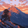 Olympus Mountain Sunset Diamond Painting