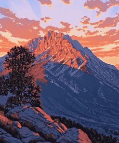 Olympus Mountain Sunset Diamond Painting