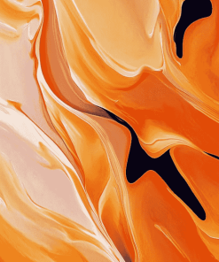 Orange Abstract Art Diamond Painting