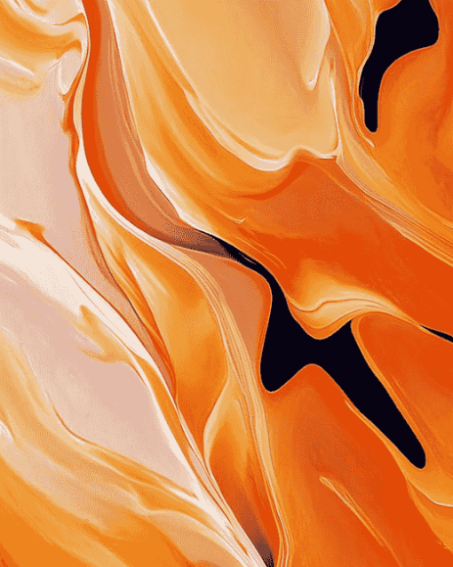 Orange Abstract Art Diamond Painting