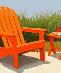 Orange Adirondack Chair Diamond Painting