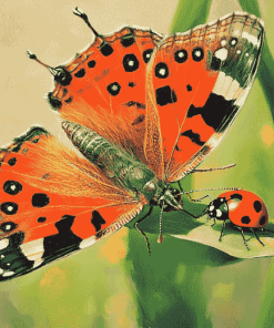 Orange Butterfly Diamond Painting