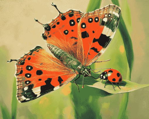 Orange Butterfly Diamond Painting