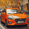 Orange Hyundai Engine Diamond Painting