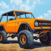 Orange International Scout Engines Diamond Painting