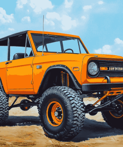 Orange International Scout Engines Diamond Painting