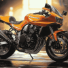 Orange Kawasaki Bike Diamond Painting