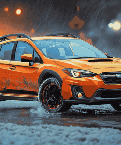 Orange Subaru Crosstrek Adventure Diamond Painting