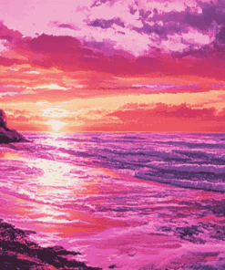 Oregon Coast Sunset Diamond Painting