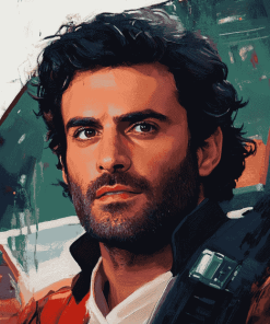 Oscar Isaac in Colorful Diamond Painting