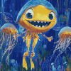 Oscar and Jellyfish Adventure Diamond Painting