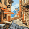 Outdoor Cafe Streets Diamond Painting