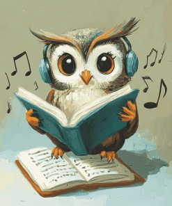 Owl Music Lovers Diamond Painting